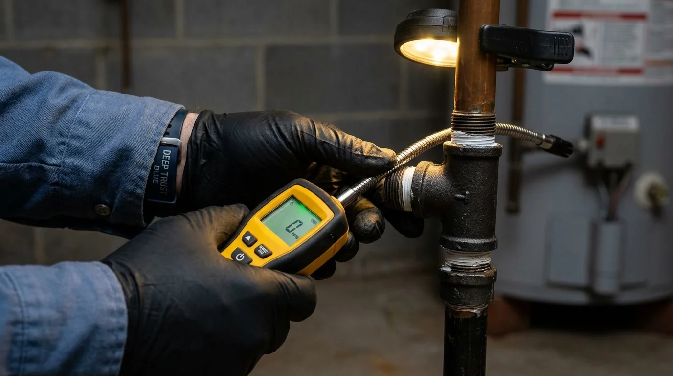 Gas leak detection with electronic sniffer by Johns Plumbing LLC in La Mirada
